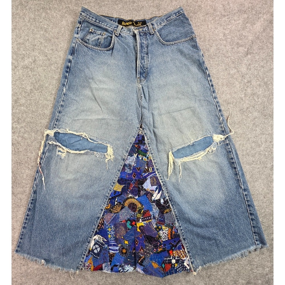 VINTAGE Doc Martens Jeans Airwair Super baggy turned into Skirt 36x40 Made in US